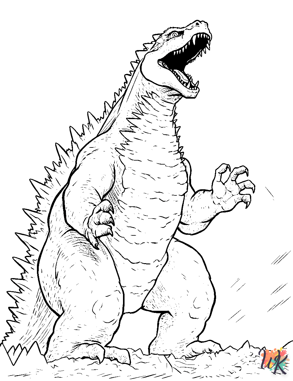 Dibujos para Colorear Godzilla 7
