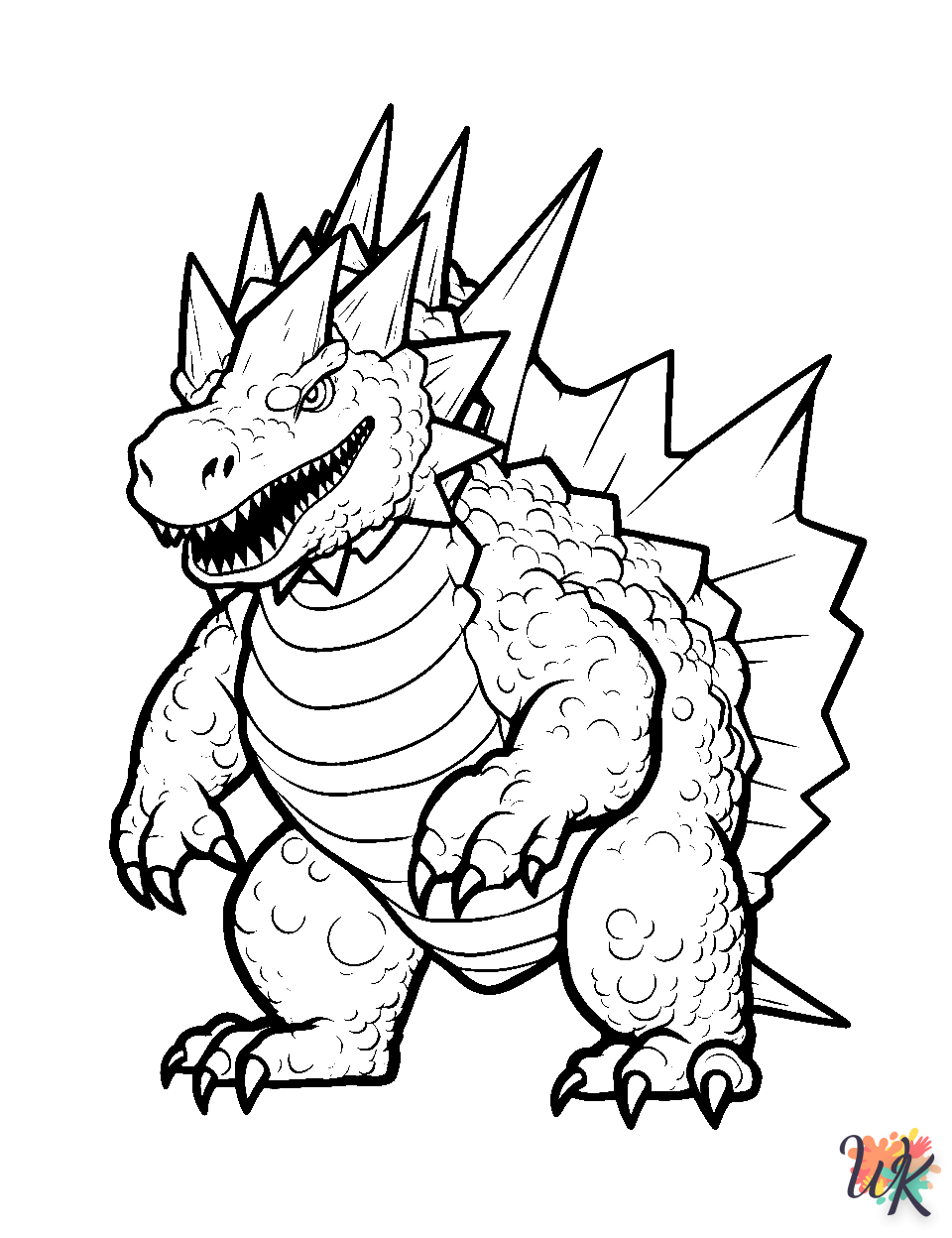 Dibujos para Colorear Godzilla 22