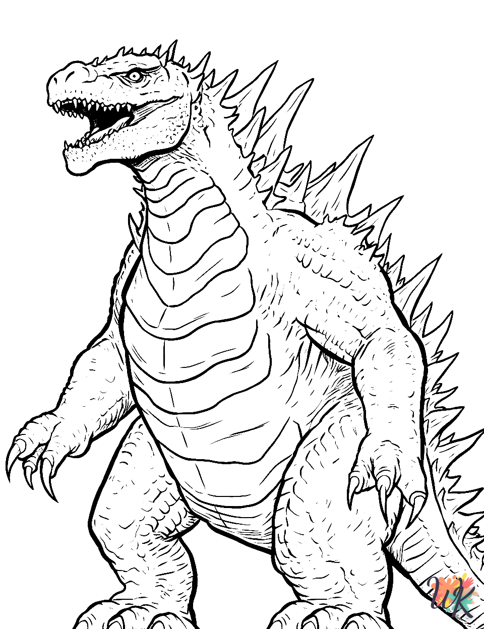 Dibujos para Colorear Godzilla 20
