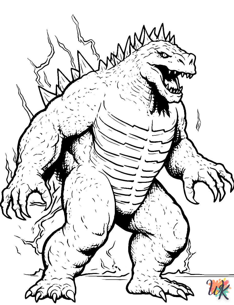 Dibujos para Colorear Godzilla 19
