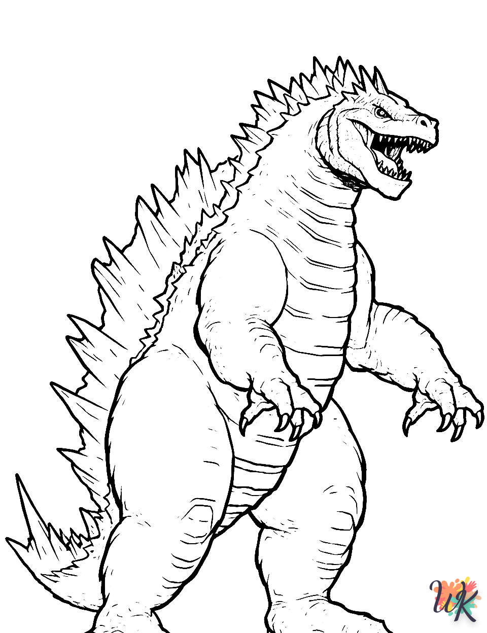 Dibujos para Colorear Godzilla 21