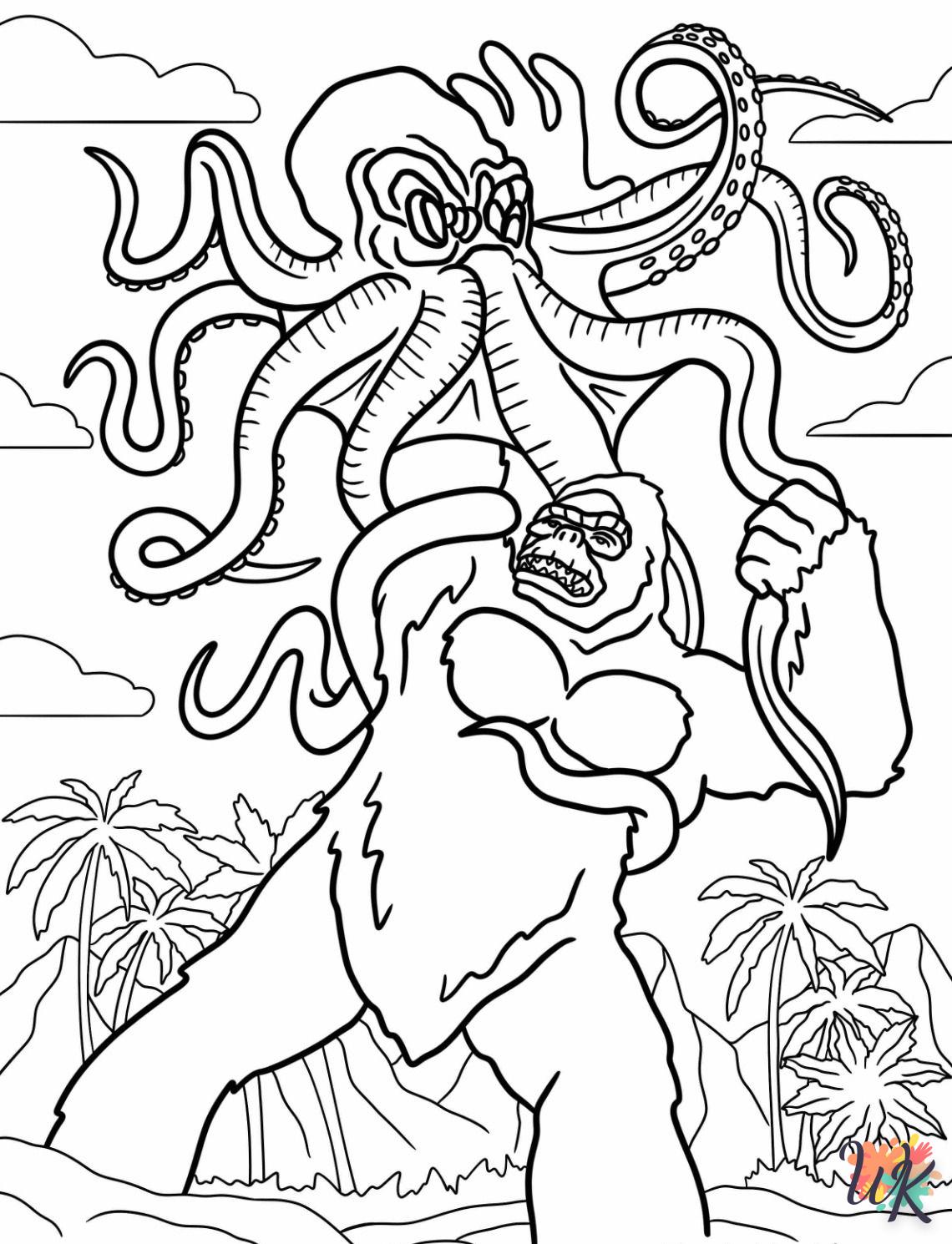 Dibujos para Colorear King Kong 31