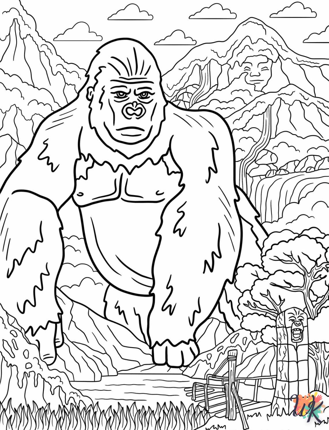 Dibujos para Colorear King Kong 16