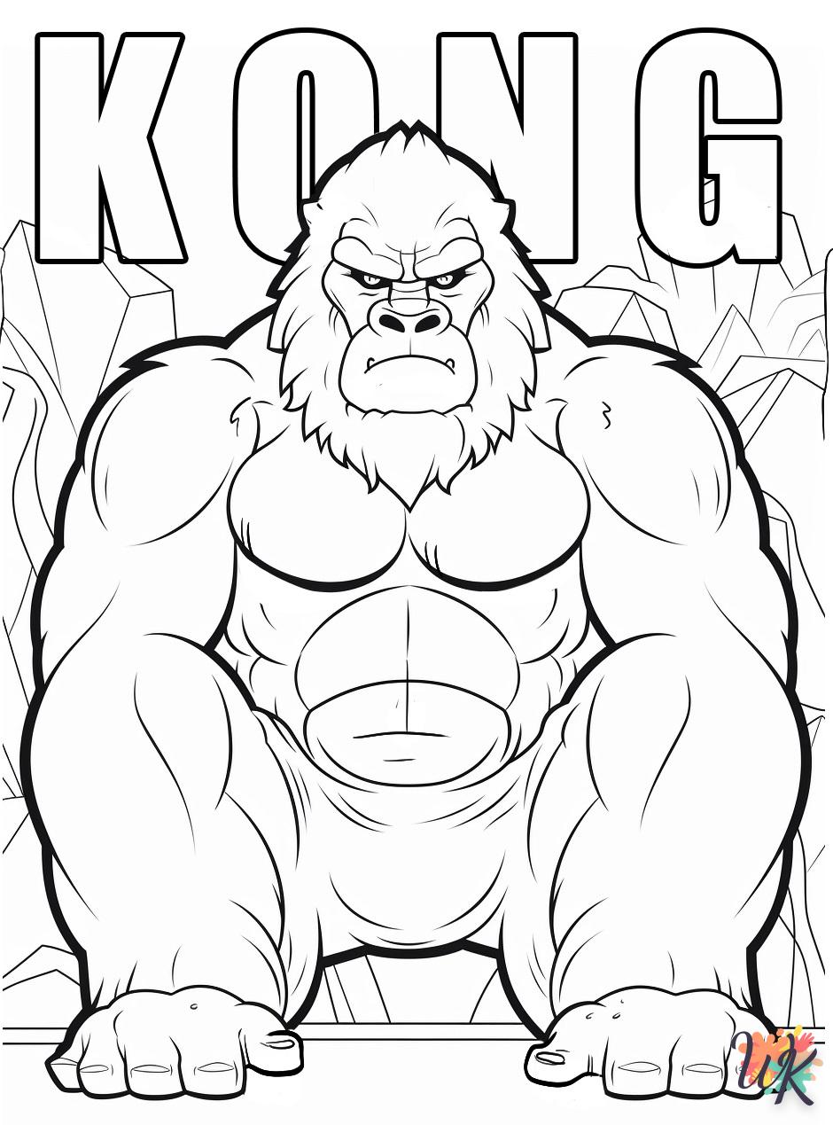 Dibujos para Colorear King Kong 14