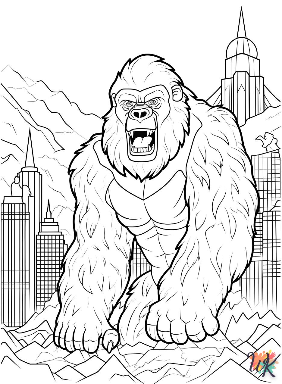 Dibujos para Colorear King Kong 13