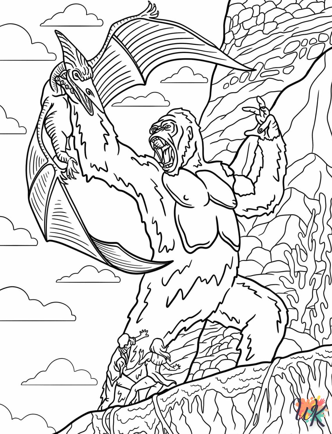 Dibujos para Colorear King Kong 30