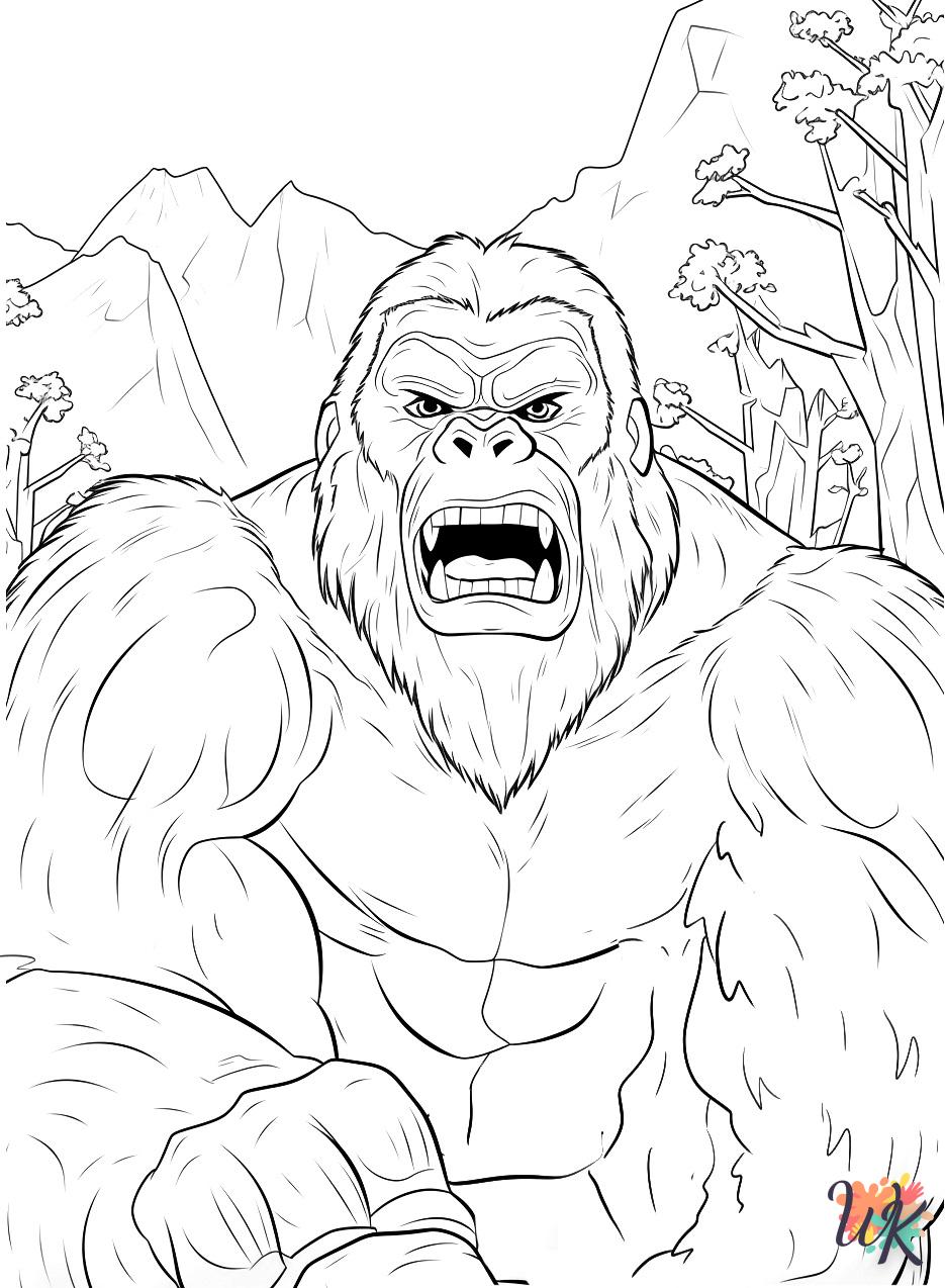 Dibujos para Colorear King Kong 11