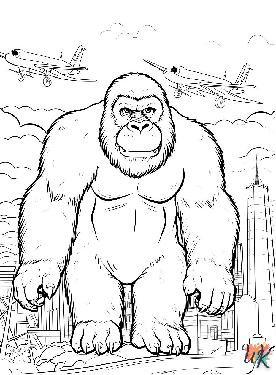 Dibujos para Colorear King Kong 10