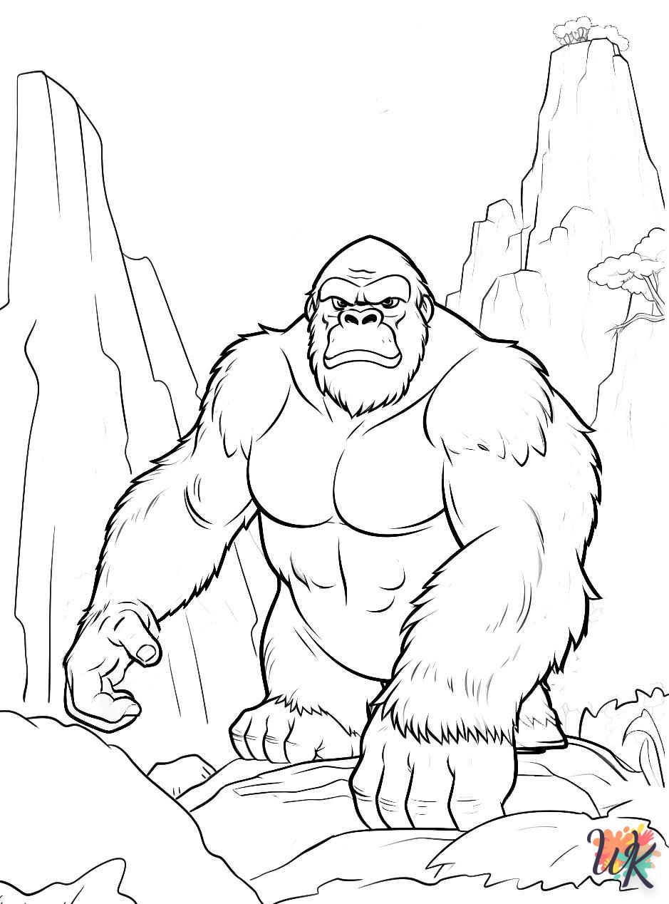 Dibujos para Colorear King Kong 9