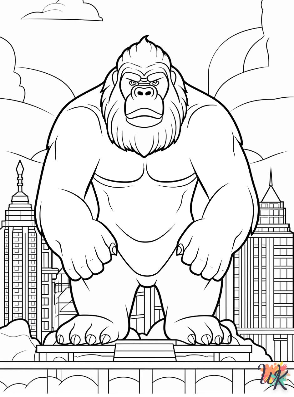 Dibujos para Colorear King Kong 8