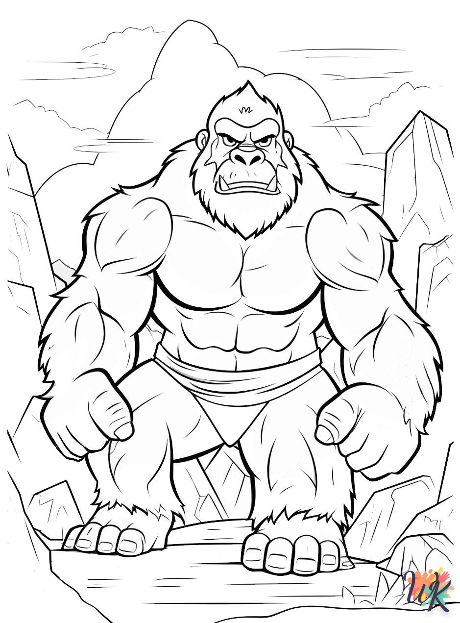 Dibujos para Colorear King Kong 7