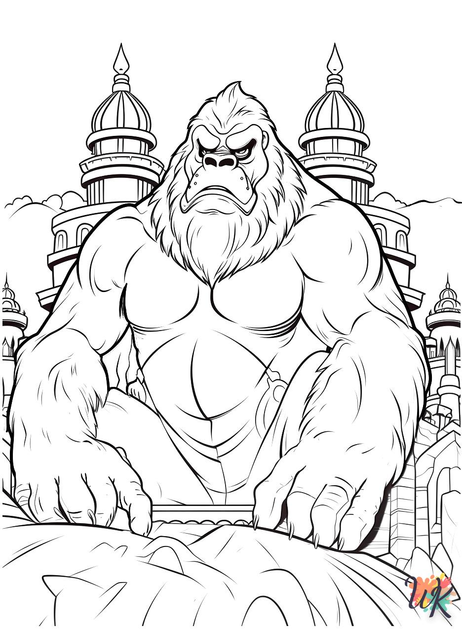Dibujos para Colorear King Kong 6