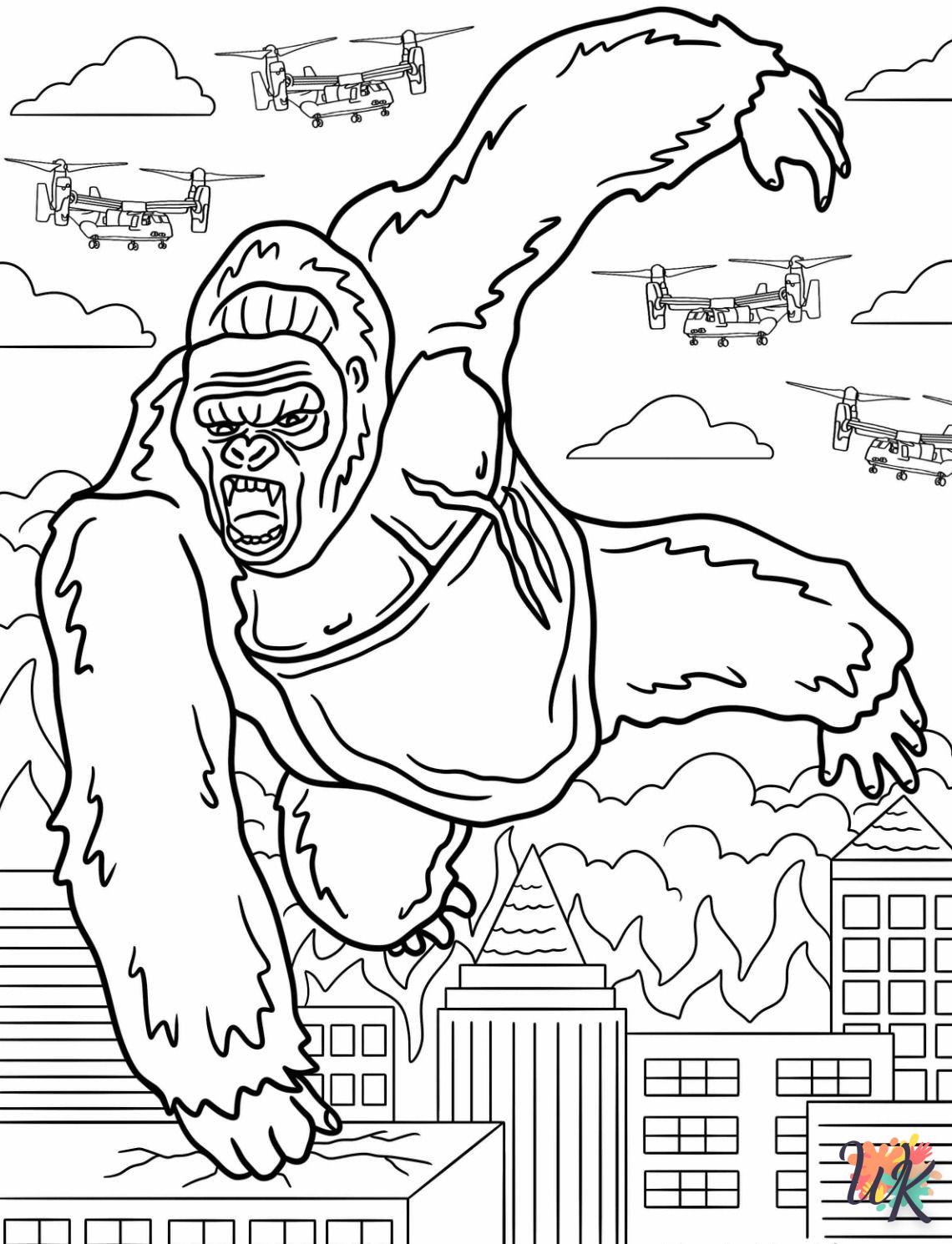 Dibujos para Colorear King Kong 29
