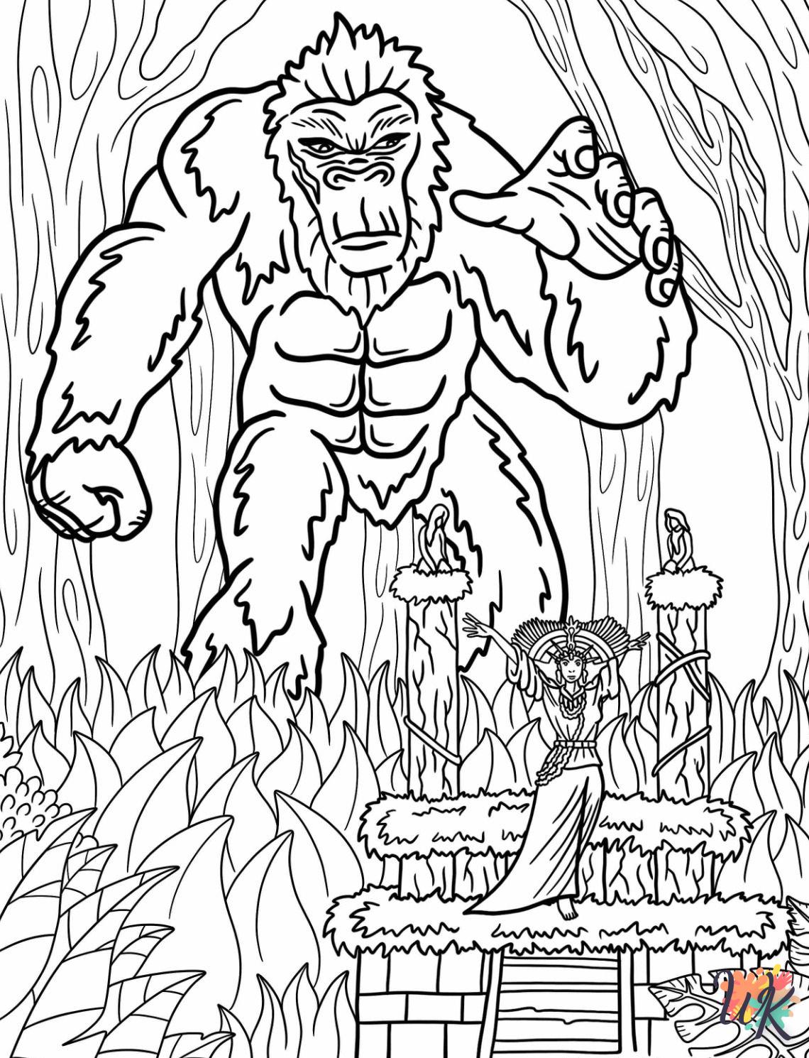 Dibujos para Colorear King Kong 28