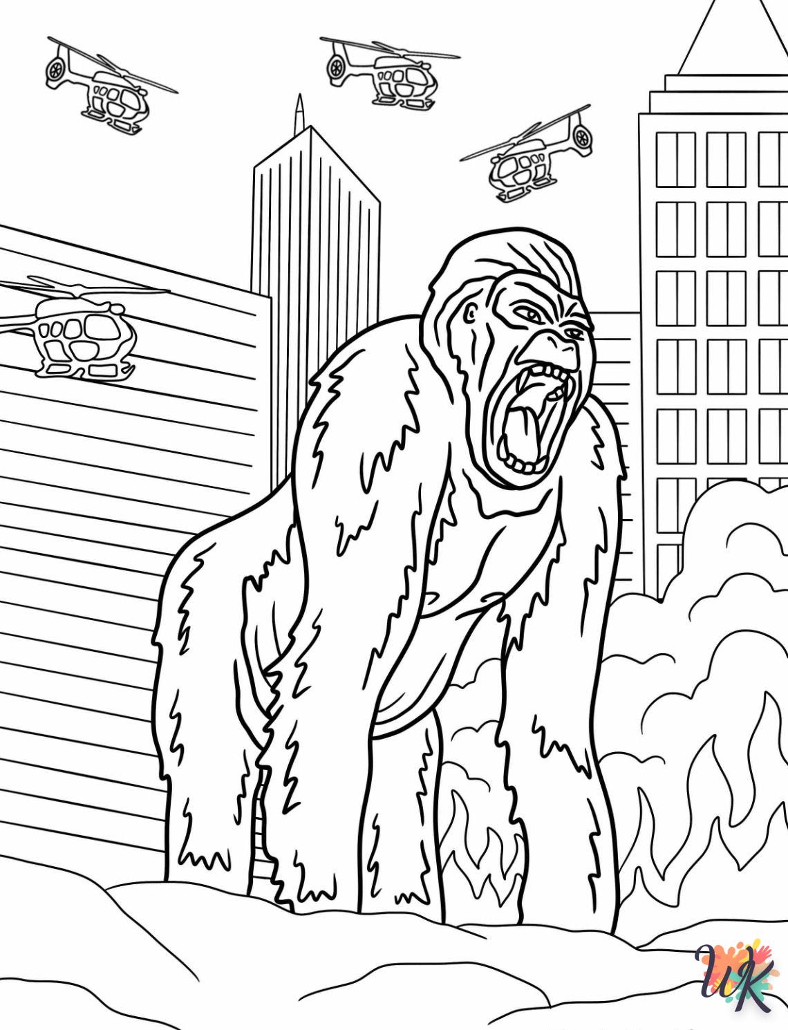 Dibujos para Colorear King Kong 26