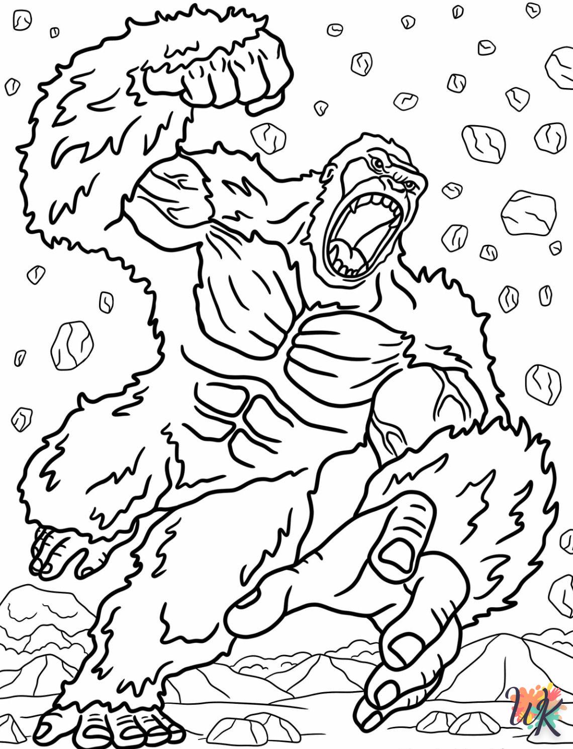 Dibujos para Colorear King Kong 25