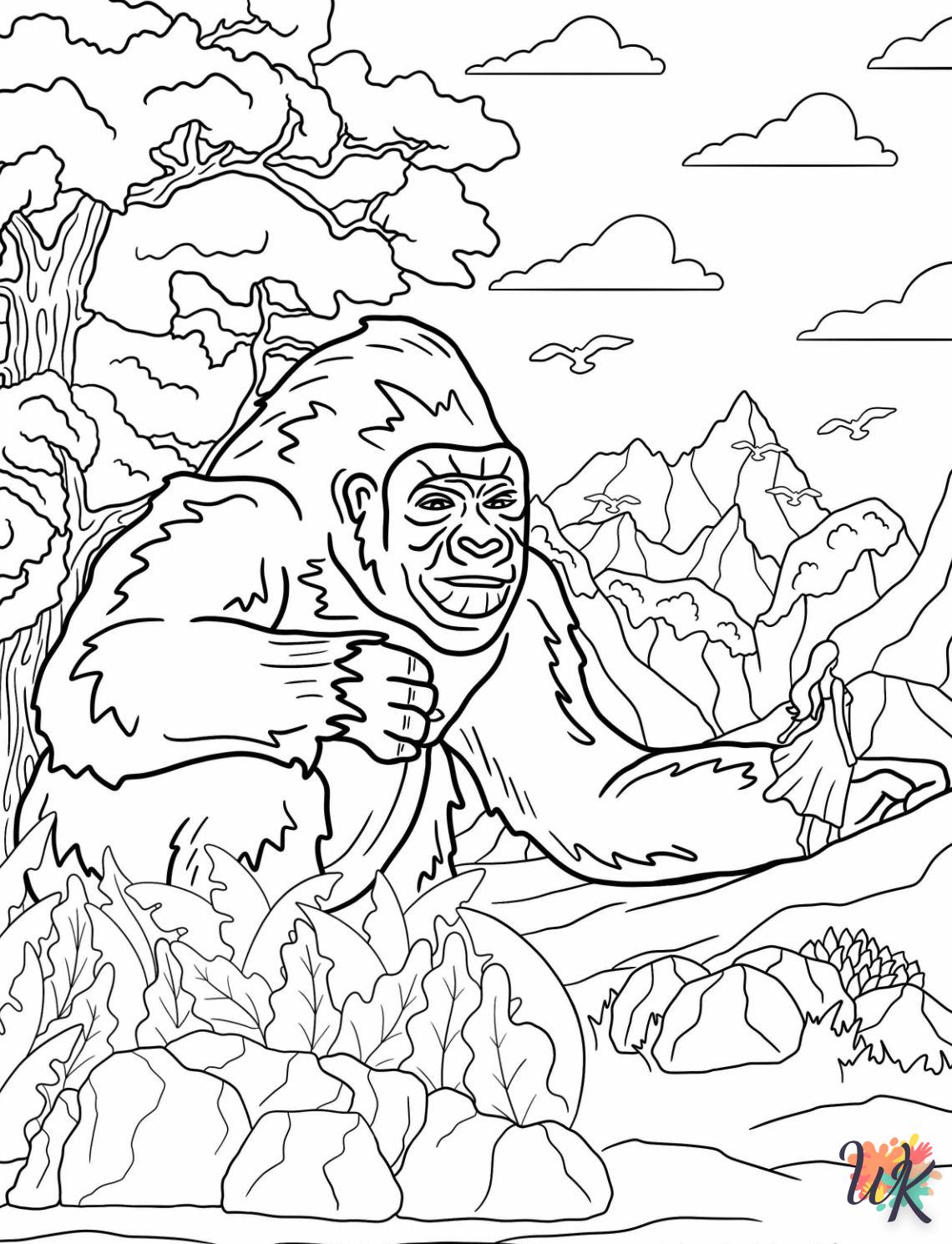 Dibujos para Colorear King Kong 24