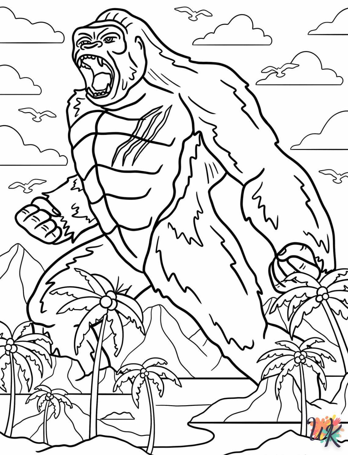 Dibujos para Colorear King Kong 23