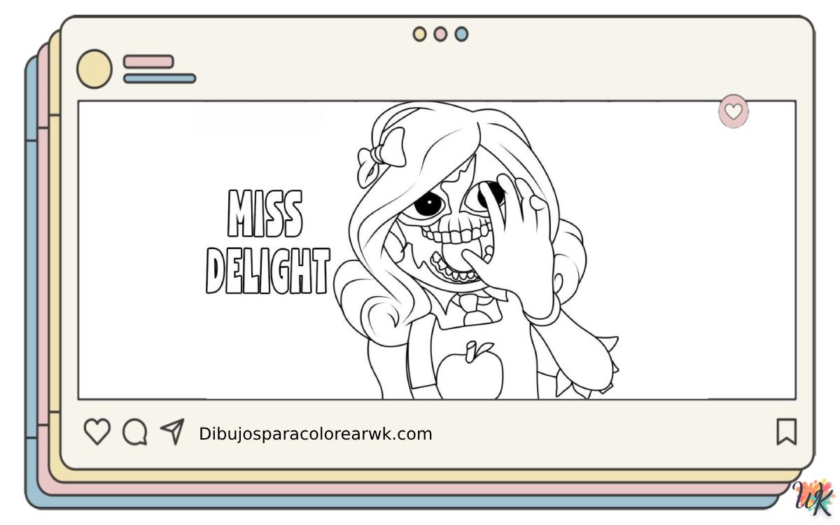 10 Dibujos Para Colorear Miss Delight