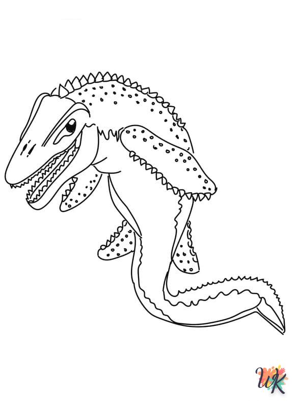 Dibujos para Colorear Mosasaurus 1
