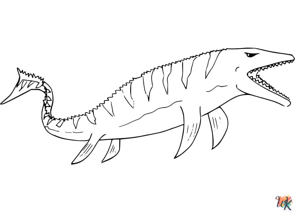 Dibujos para Colorear Mosasaurus 10