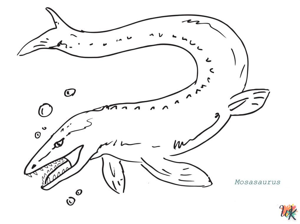 Dibujos para Colorear Mosasaurus 12