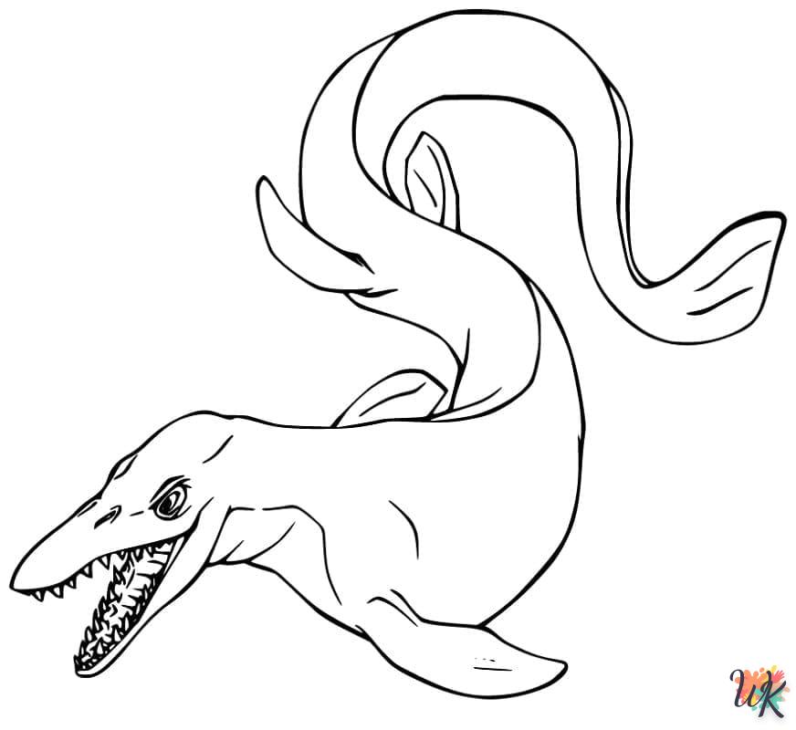 Dibujos para Colorear Mosasaurus 14