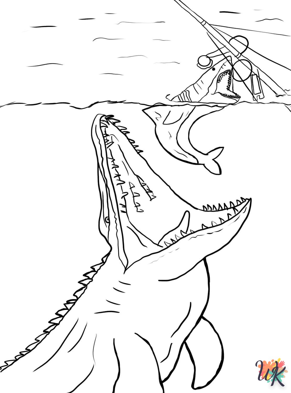 Dibujos para Colorear Mosasaurus 15