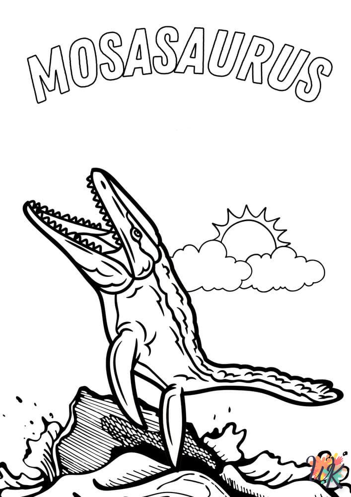 Dibujos para Colorear Mosasaurus 16