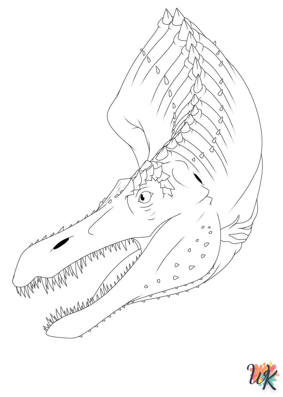 Dibujos para Colorear Mosasaurus 18