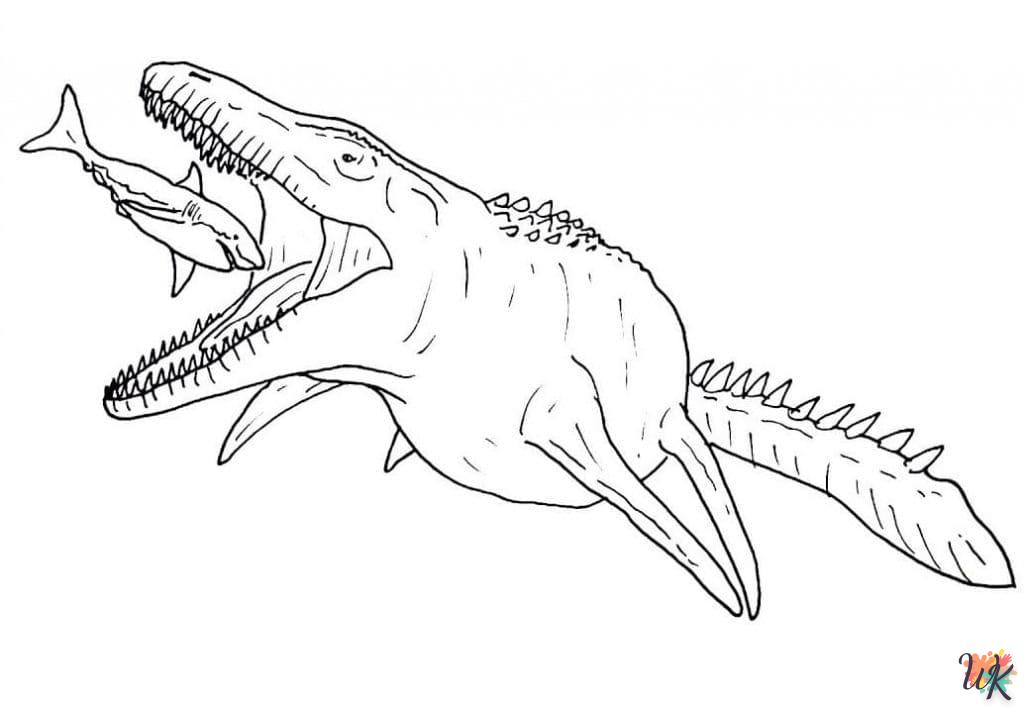 Dibujos para Colorear Mosasaurus 19