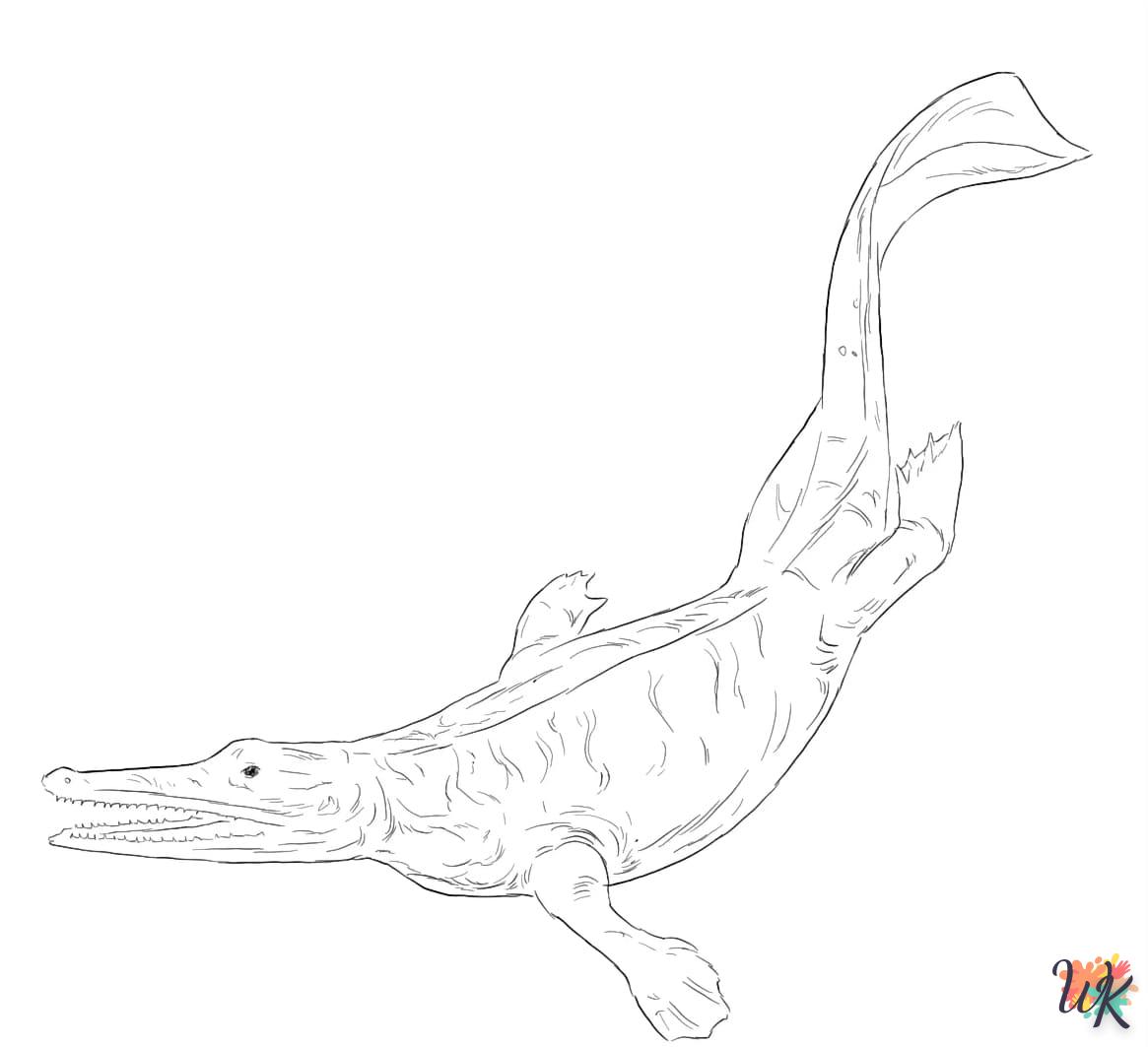 Dibujos para Colorear Mosasaurus 21