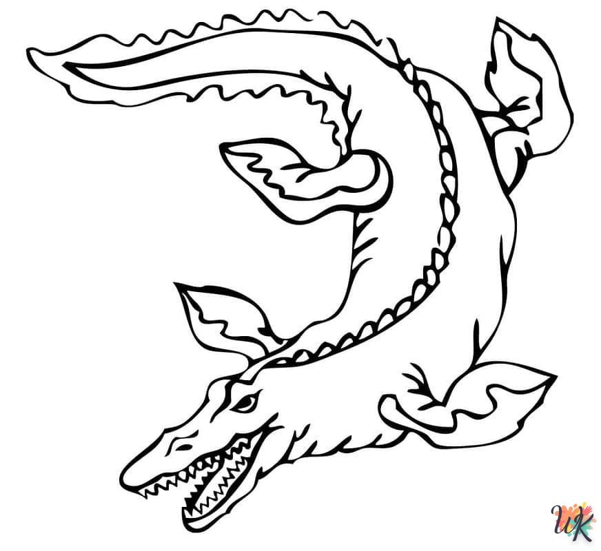 Dibujos para Colorear Mosasaurus 25