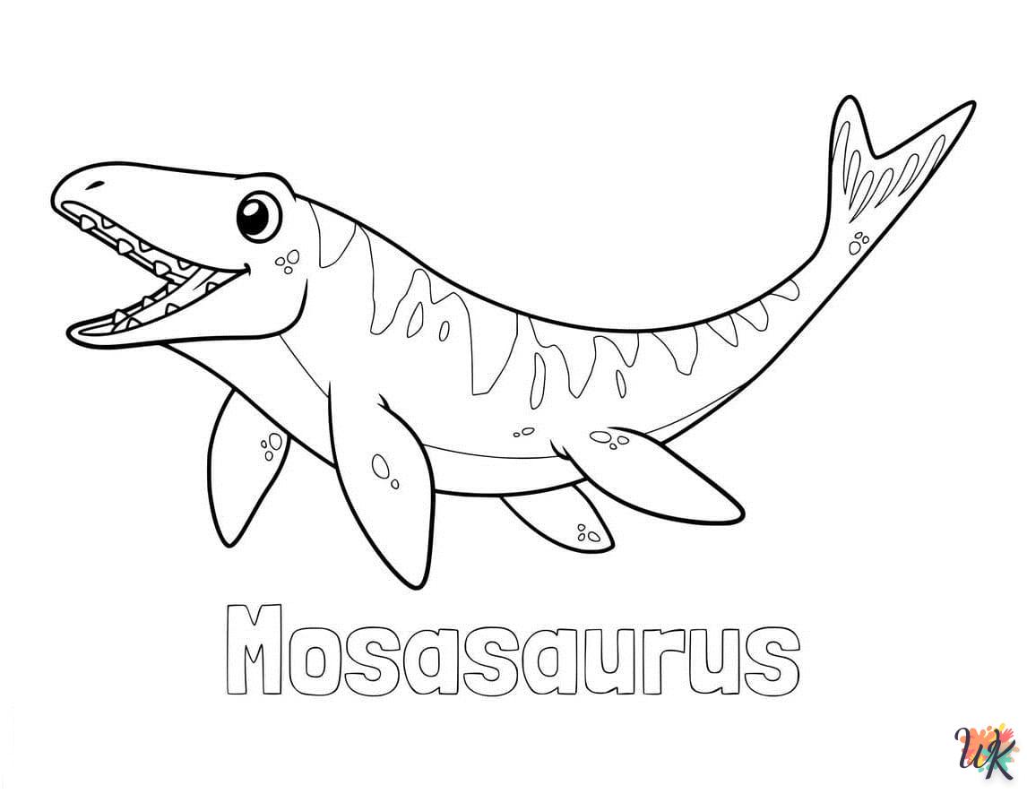 Dibujos para Colorear Mosasaurus 28