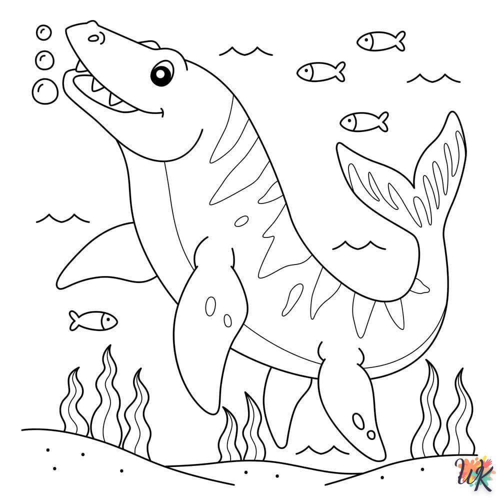 Dibujos para Colorear Mosasaurus 29