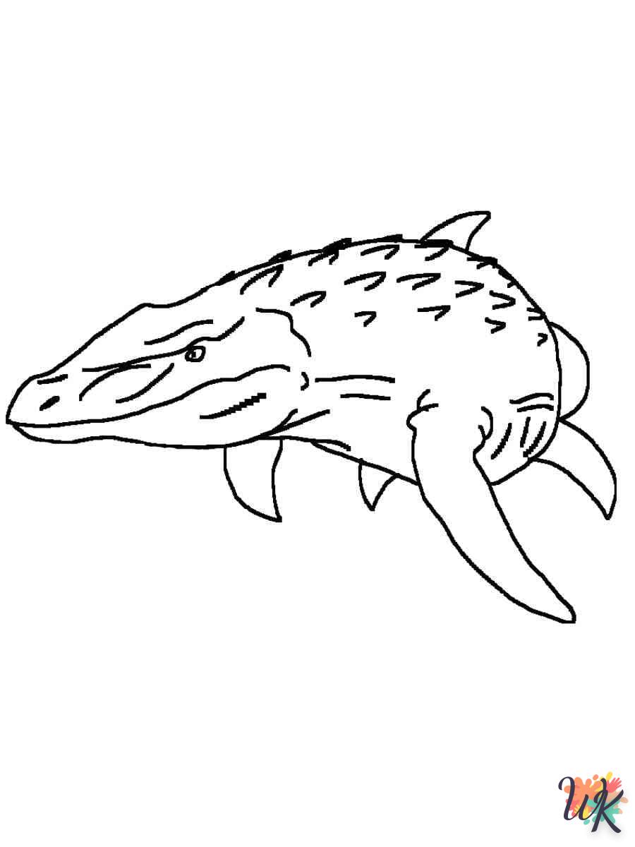 Dibujos para Colorear Mosasaurus 3