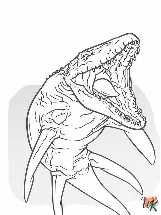 Dibujos para Colorear Mosasaurus 30