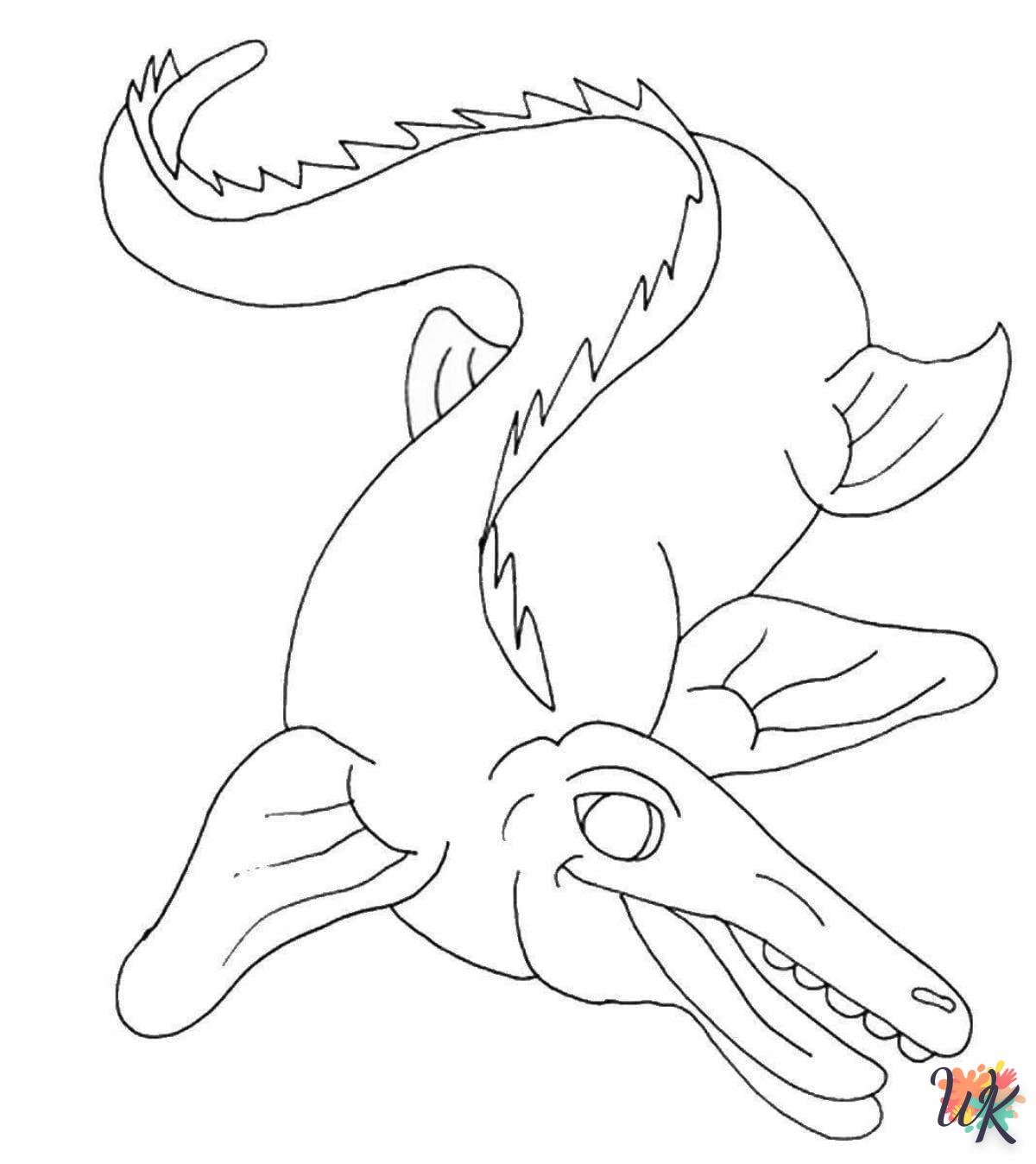 Dibujos para Colorear Mosasaurus 31