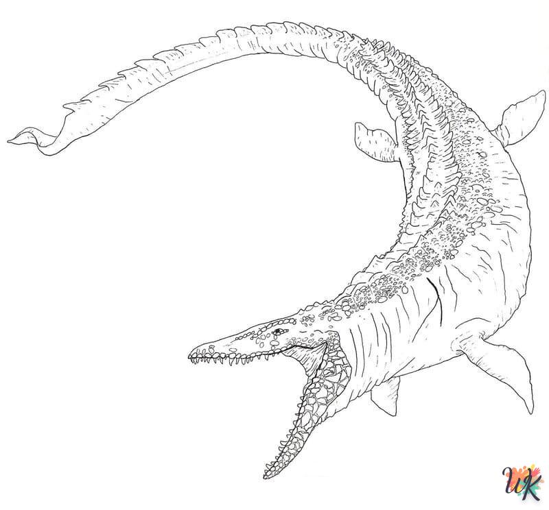 Dibujos para Colorear Mosasaurus 34