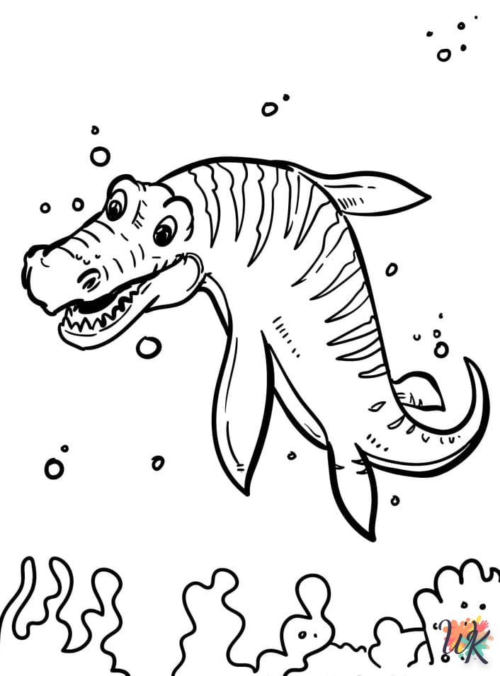 Dibujos para Colorear Mosasaurus 35