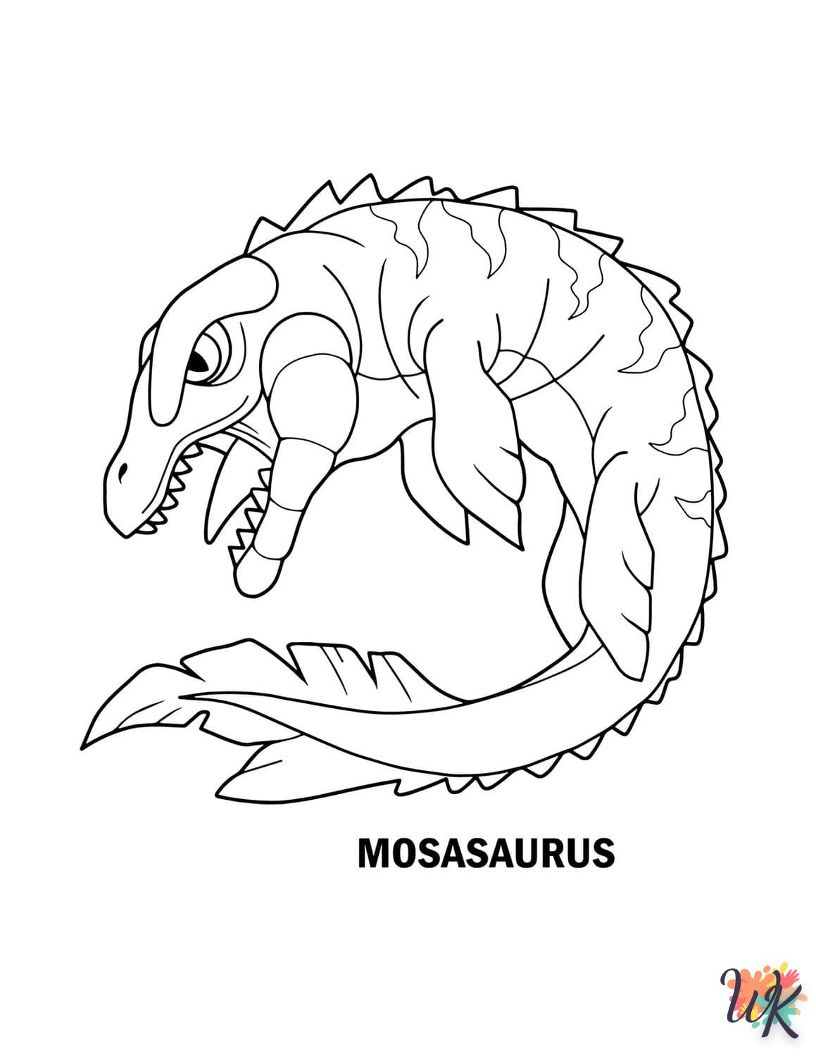 Dibujos para Colorear Mosasaurus 38