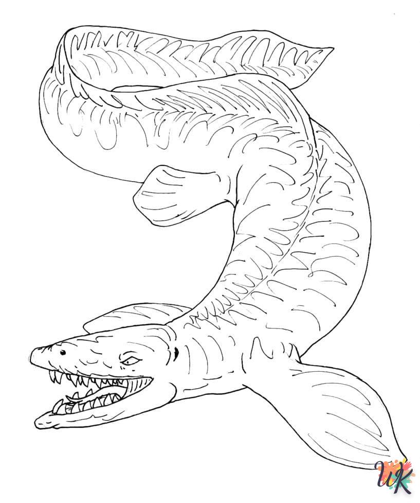 Dibujos para Colorear Mosasaurus 39