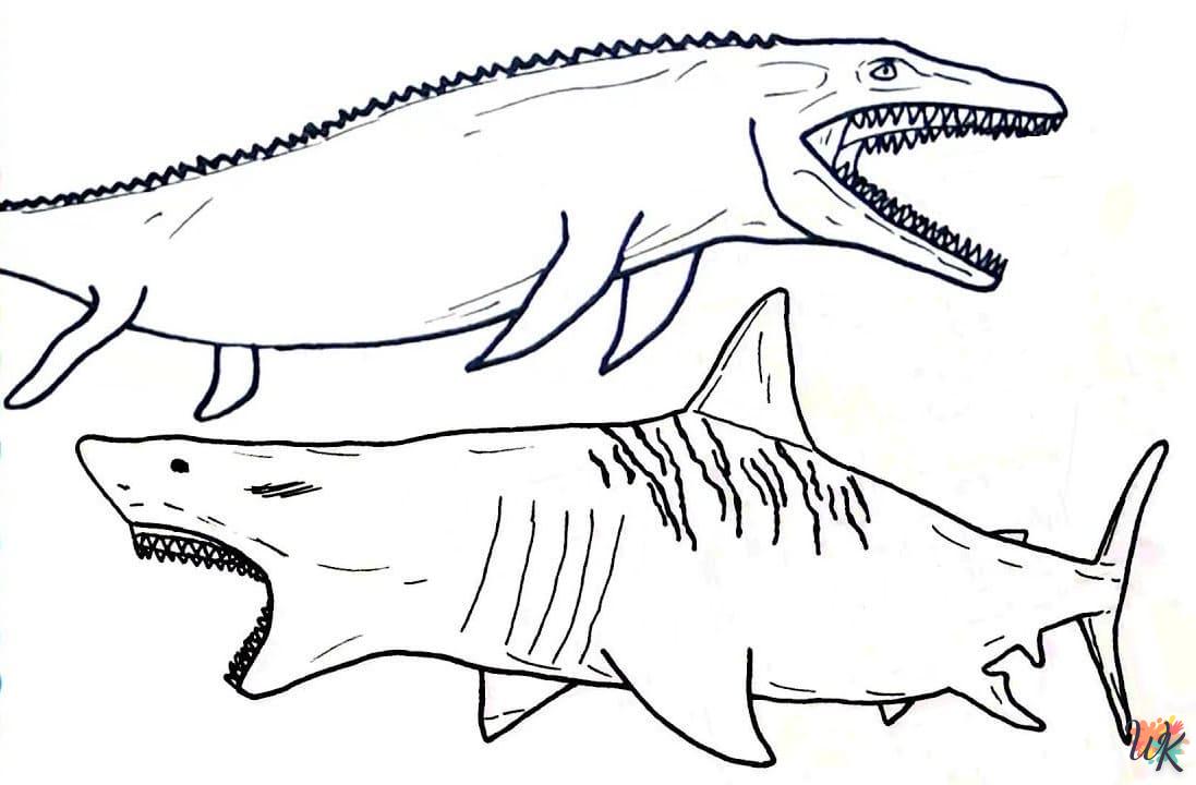 Dibujos para Colorear Mosasaurus 40