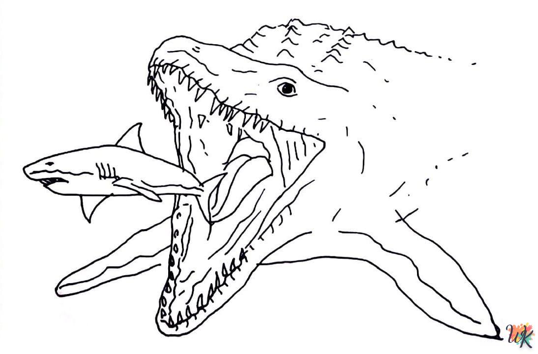 Dibujos para Colorear Mosasaurus 43