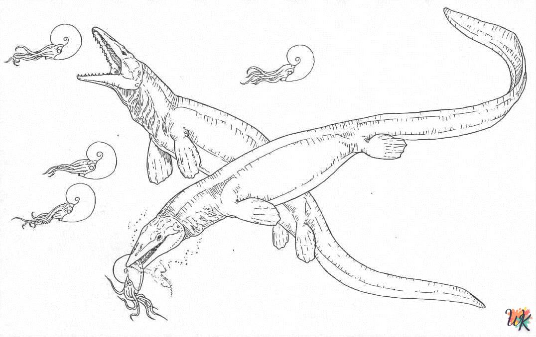 Dibujos para Colorear Mosasaurus 45