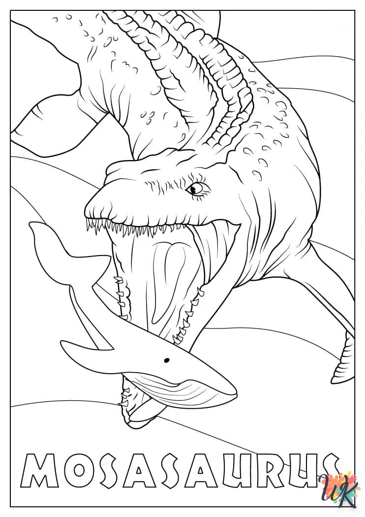 Dibujos para Colorear Mosasaurus 46