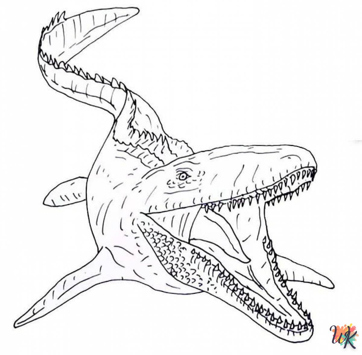 Dibujos para Colorear Mosasaurus 50
