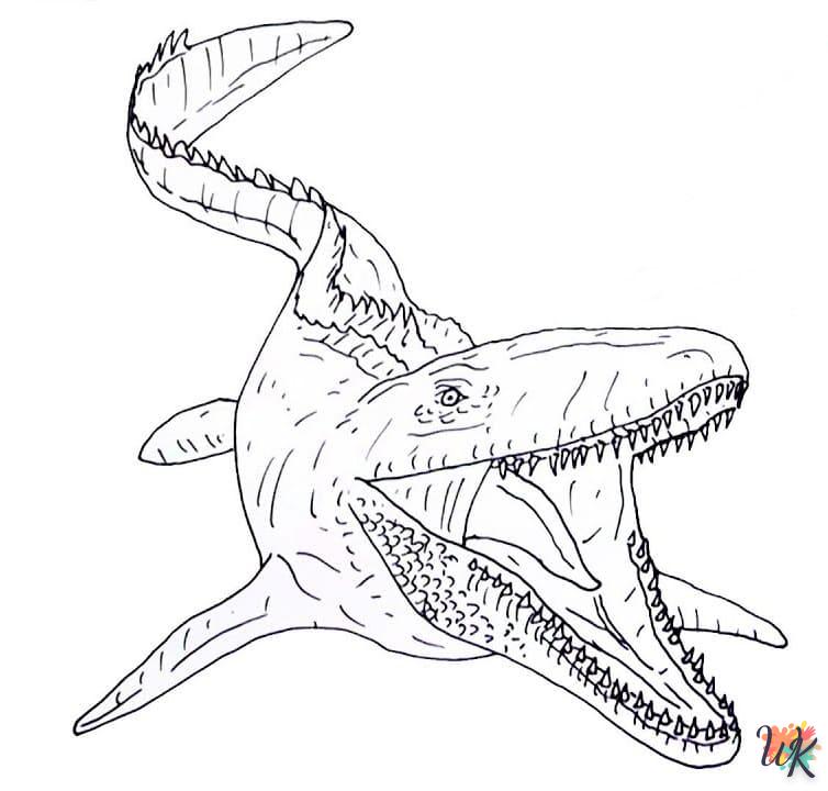 Dibujos para Colorear Mosasaurus 51
