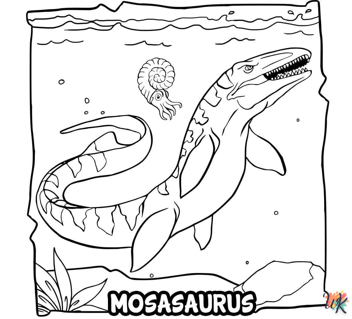 Dibujos para Colorear Mosasaurus 53