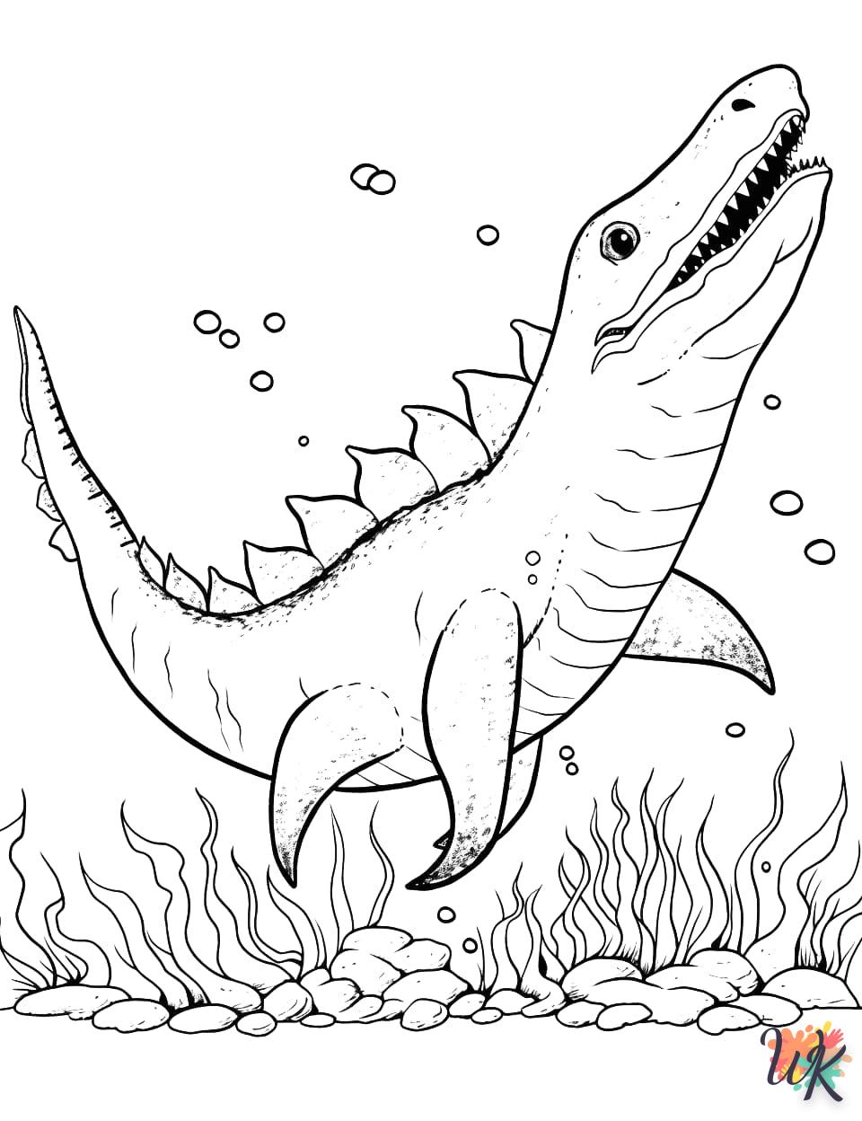 Dibujos para Colorear Mosasaurus 57